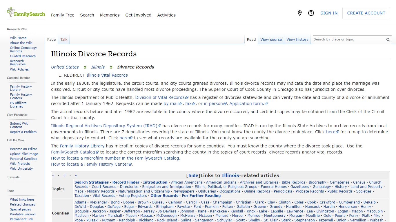 Illinois Divorce Records • FamilySearch